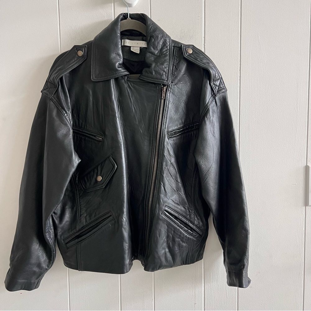 Vintage The Limited Leather Moto Biker Jacket